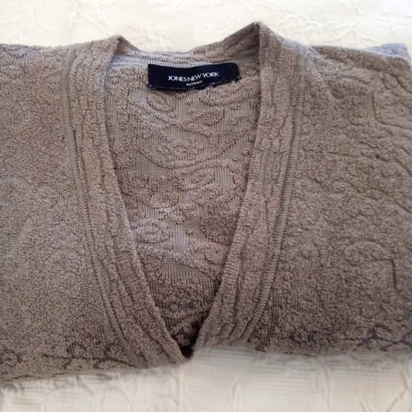 Jones New York Jacquard Terry Velour Duster - Picture 13 of 16